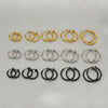 Wholesale Unisex Stainless Steel Geometric Nonpierced Round Ear Clip With Electroplating