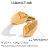 Wholesale Unisex Stainless Steel Geometric Open Ring With Vacuum Real Gold Plating In Pvd Furnace