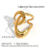 Wholesale Unisex Stainless Steel Geometric Open Ring With Vacuum Real Gold Plating In Pvd Furnace