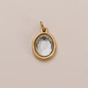 Wholesale Unisex Stainless Steel Geometric Pattern Electroplated 18K Gold Color Retention Adjustable Chain Necklace With Birthstone Pendants