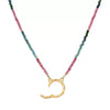 Wholesale Unisex Stainless Steel Geometric Pattern Electroplated 18K Gold Color Retention Adjustable Chain Necklace With Birthstone Pendants