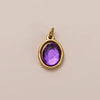 Wholesale Unisex Stainless Steel Geometric Pattern Electroplated 18K Gold Color Retention Adjustable Chain Necklace With Birthstone Pendants