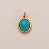 Wholesale Unisex Stainless Steel Geometric Pattern Electroplated 18K Gold Color Retention Adjustable Chain Necklace With Birthstone Pendants
