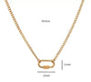 Wholesale Unisex Stainless Steel Geometric Pattern Electroplated 18K Gold Color Retention Adjustable Chain Necklace With Birthstone Pendants