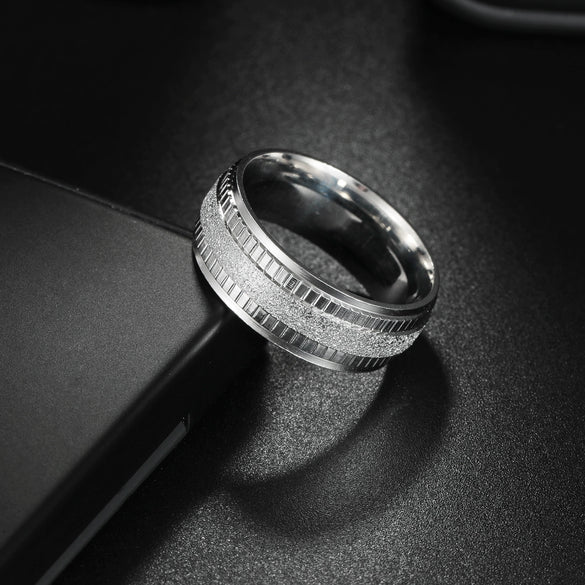 Wholesale Unisex Stainless Steel Geometric Ring With Electroplating Treatment