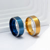 Wholesale Unisex Stainless Steel Geometric Ring With Electroplating