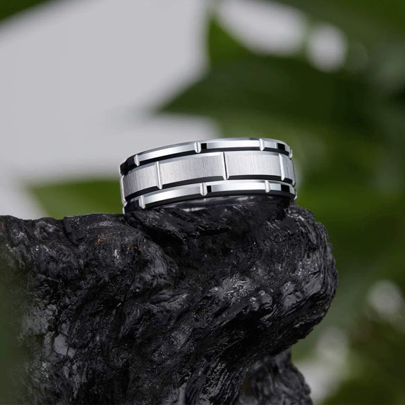 Wholesale Unisex Stainless Steel Geometric Ring With Vacuum Plating And Electroplating Treatment