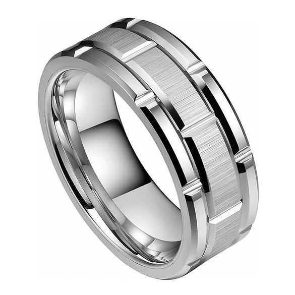 Wholesale Unisex Stainless Steel Geometric Ring With Vacuum Plating And Electroplating Treatment