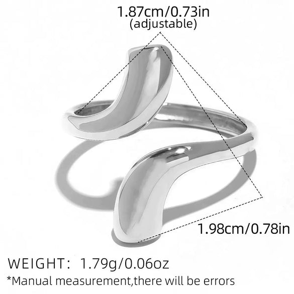 Wholesale Unisex Stainless Steel Geometric Rings With Pvd Furnace Vacuum Real Gold Plating And Ins Style