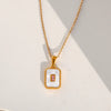 Wholesale Unisex Stainless Steel Geometric Square Electroplated Pendant Cross Chain Necklace