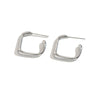 Wholesale Unisex Stainless Steel Geometric Square Hoop Earrings With Polished Finish