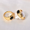 Wholesale Unisex Stainless Steel Gold Plated Geometric Ring Minimalist Style