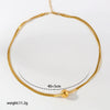 Wholesale Unisex Stainless Steel Goldcolored Ushaped Geometric Light Luxury Style Polished Multilayer Clavicle Necklace