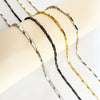 Wholesale Unisex Stainless Steel Handmade Melon Seed Chain Necklace With Geometric Pendant And Polishing Treatment