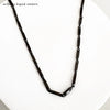 Wholesale Unisex Stainless Steel Handmade Melon Seed Chain Necklace With Geometric Pendant And Polishing Treatment