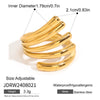 Wholesale Unisex Stainless Steel Irregular Geometric Ring With Electroplating Treatment