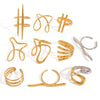 Wholesale Unisex Stainless Steel Irregular Geometric Ring With Electroplating Treatment