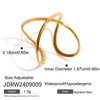 Wholesale Unisex Stainless Steel Irregular Geometric Ring With Electroplating Treatment