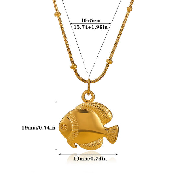 Wholesale Unisex Stainless Steel 18K Gold Plated Cross Chain Pendant Necklace