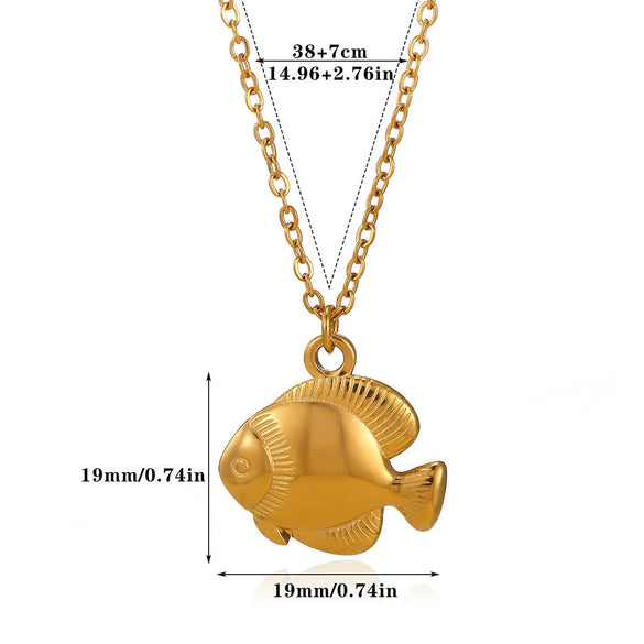 Wholesale Unisex Stainless Steel 18K Gold Plated Cross Chain Pendant Necklace