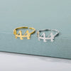 Wholesale Unisex Stainless Steel Opening Ring With Numbers Pattern 18K Gold Plated