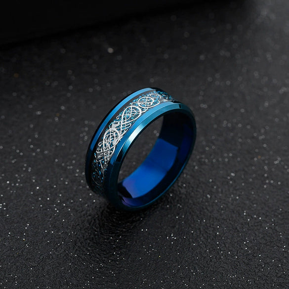 Wholesale Unisex Stainless Steel Ring With Dragon Pattern