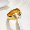 Wholesale Unisex Stainless Steel Ring With Geometric Pattern And Polishing Process