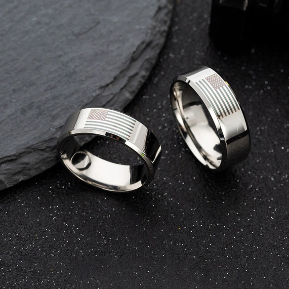 Wholesale Unisex Stainless Steel Ring With Geometric Pattern And Polishing Process