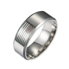Wholesale Unisex Stainless Steel Ring With Geometric Pattern And Polishing Process