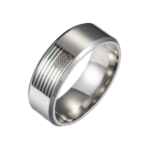 Wholesale Unisex Stainless Steel Ring With Geometric Pattern And Polishing Process