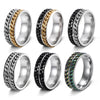 Wholesale Unisex Stainless Steel Rotating Decompression Jewelry With Letters Numbers Text And Seiko Design