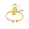 Wholesale Unisex Stainless Steel Seahorse Animal Jewelry Electroplated Ring