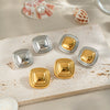 Wholesale Unisex Stainless Steel Titanium Steel Color Matching Square Geometric Earrings Highend Retro Style Pvd Vacuum Real Gold Electroplating Nonfading