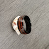 Wholesale Unisex Stainless Steel Wood Grain Arrow Ring With Electroplating