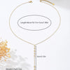 Wholesale Unisex Star Shaped Geometric Stainless Steel And Titanium Steel Electroplated Yshaped Round Diamond Tassel Necklace