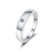 Wholesale Unisex 925 Sterling Silver Ring With Moissanite Geometric Design And Electroplating Process