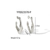 Wholesale Unisex Summer Fashion Stainless Steel Earrings With Irregular Geometric Design And Pvd Vacuum Real Gold Electroplating