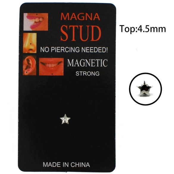 Wholesale Unisex Surgical Steel Holefree Nose Lip Ear Bone Nails With Round Ball Square Fivestar Plum Blossom Heart Shape Patterns And Electroplating Treatment