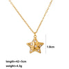 Wholesale Unisex Sweet And Cool Minimalist Stainless Steel Star Electroplated Drawstring Ochain Necklace