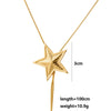 Wholesale Unisex Sweet And Cool Minimalist Stainless Steel Star Electroplated Drawstring Ochain Necklace