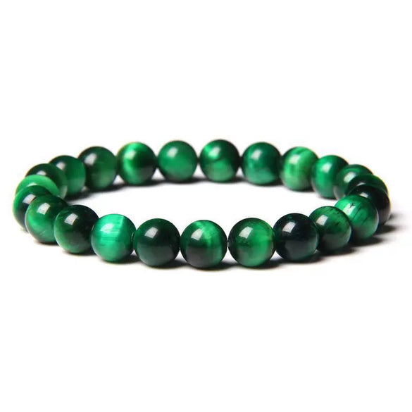 Wholesale Unisex Tiger Eye Stone Bead Bracelet Jewelry Accessories In Mixed Blue And Yellow Colors