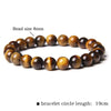 Wholesale Unisex Tiger Eye Stone Bead Bracelet Jewelry Accessories In Mixed Blue And Yellow Colors