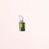 Wholesale Unisex Titanium Steel Birthstone Cube Pendant Necklace With Electroplating Treatment