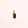 Wholesale Unisex Titanium Steel Birthstone Cube Pendant Necklace With Electroplating Treatment