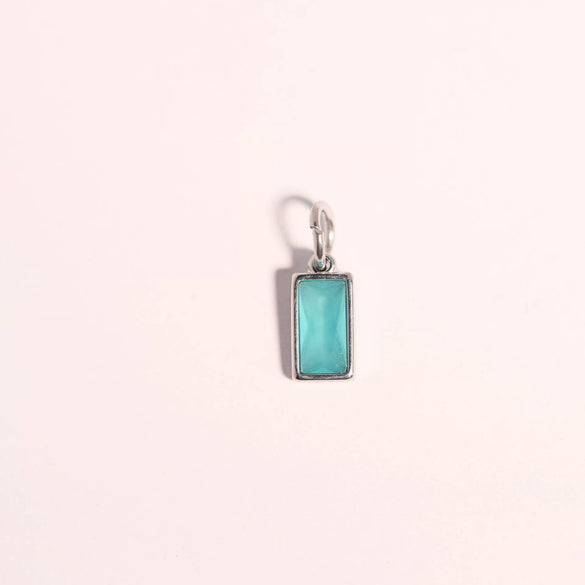 Wholesale Unisex Titanium Steel Birthstone Cube Pendant Necklace With Electroplating Treatment