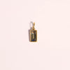Wholesale Unisex Titanium Steel Birthstone Cube Pendant Necklace With Electroplating Treatment