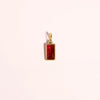 Wholesale Unisex Titanium Steel Birthstone Cube Pendant Necklace With Electroplating Treatment