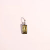 Wholesale Unisex Titanium Steel Birthstone Cube Pendant Necklace With Electroplating Treatment