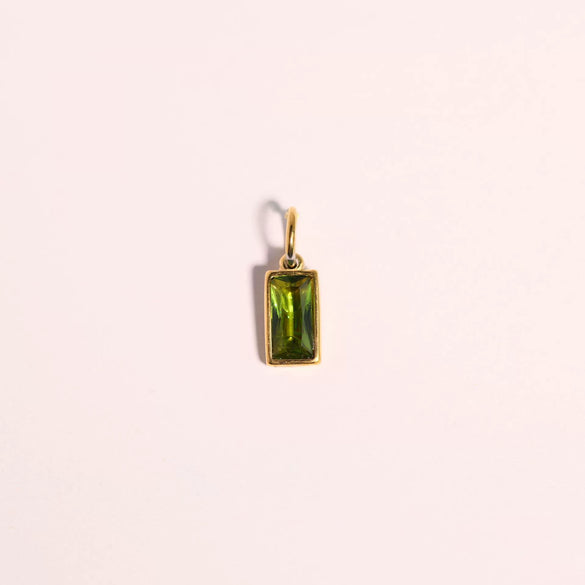 Wholesale Unisex Titanium Steel Birthstone Cube Pendant Necklace With Electroplating Treatment