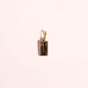 Wholesale Unisex Titanium Steel Birthstone Cube Pendant Necklace With Electroplating Treatment
